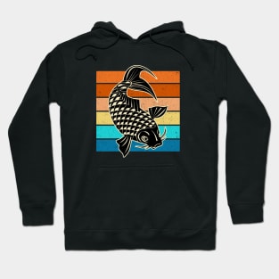 Koi Fish - Retro Sunset Hoodie